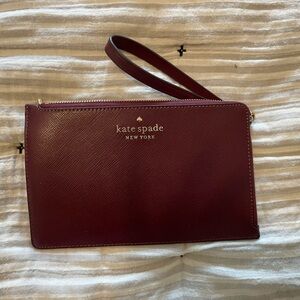 Kate Spade Wristlet in Burgundy